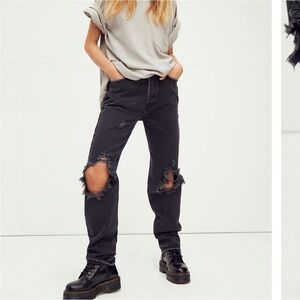 Free People We the Free The Lasso High Waist Straight Leg Jeans